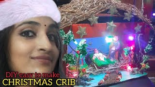 Make Christmas Crib at home easy crib makingcrib ideas [upl. by Salli]