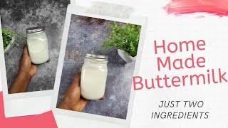 How to make Buttermilk at Home  Homemade Buttermilk Substitute with 2 Ingredients  Abyshomekitchen [upl. by Ayaladnot480]