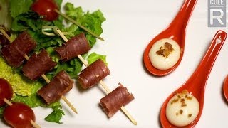 Molecular Gastronomy  Goats Cheese Ravioles Recipe [upl. by Htiduy]