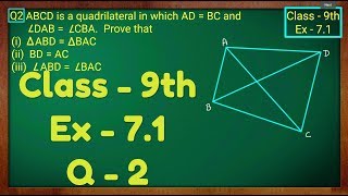 Class  9th Ex  71 Q 2 Triangles Maths NCERT CBSE [upl. by Ylellan]