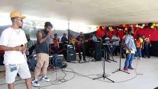 Stargajah band live on stage Popondetta Robinson Oval2023 [upl. by Zurkow]