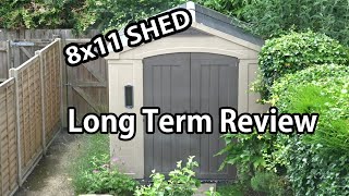 Keter Factor 8x11 Shed Review my motorbike workshop [upl. by Fortunna998]