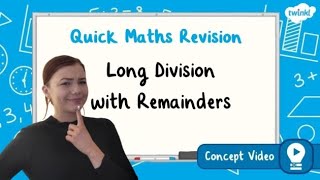 How Do You Calculate Long Division with Remainders  KS2 Maths Concept for Kids [upl. by Seaver]