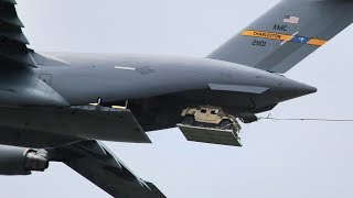 Heavy Aerial Delivery USAF Planes Airdrop Humvees [upl. by Cote982]