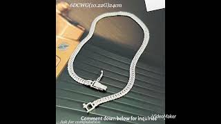 K18 Japan White Gold  6 double cut Kihei Chain  Necklace Bracelet Ring Anklet [upl. by Eikcim836]