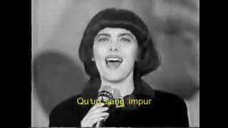 Mireille Mathieu singing La Marseillaise with lyrics [upl. by Sternlight427]