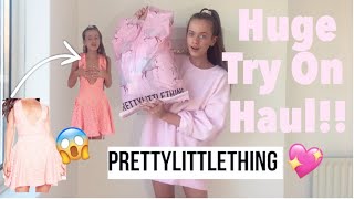 HUGE PRETTY LITTLE THING HAUL  AUTUMN WINTER TRY ON HAUL🎀💖 [upl. by Ayotac]