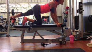 Cable Glute Kickbacks On Bench [upl. by Lakym957]