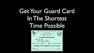 How to Become a Security Guard in California Guard Card Training [upl. by Zile]