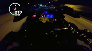 INSANE 280HP NINJA H2 Night Ride 210MPH [upl. by Ennahteb]