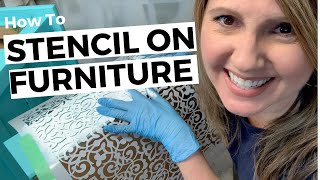 How To Stencil On Furniture [upl. by Eldred147]