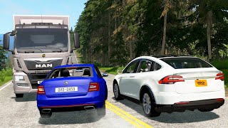 Car Overtaking Crashes Compilation 25  BeamNGDrive [upl. by Asiek395]