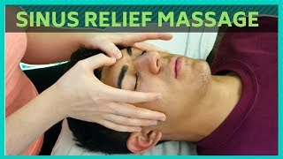 Sinus Relief Massage Natural Sinus Relief for Sinus Pain and Pressure [upl. by Fran]