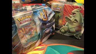 2023 Empoleon vs Tyranitar V Strikers tin pokemon opening  version w 3 Evolving Skies packs [upl. by Oriel322]