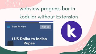 Webview Progress Bar Kodular  webview progress bar in kodular without extension [upl. by Vanny]