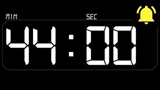 ⏰ TIMER 44 Minutes BEEP 🔔  Countdown with Alarm [upl. by Muna]