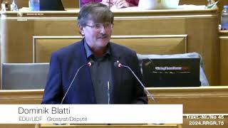 Votum von EDUGrossrat Dominik Blatti zum Wandbild und CO2Verbrauch im Rathaus [upl. by Aihsoj]