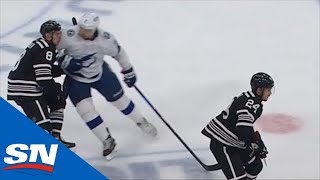 Luke Schenn Crushes Dominik Kubalik In Neutral Zone amp Fights Nikita Zadorov [upl. by Selden773]