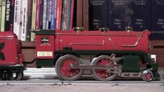 MTH Tinplate Traditions 384E Standard Gauge Steam Locomotive Christmas Set in True HD 1080p [upl. by Nauht]