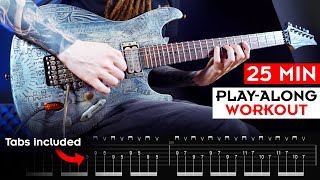 BEST 25 MIN GUITAR TECHNIQUE WORKOUT Alternate Picking Sweep Picking Legato Tapping [upl. by Grubb]