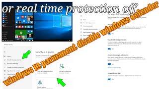 window10 windows defender permanent off kaise kare full solution devicecare divicecare computer [upl. by Nimzzaj608]