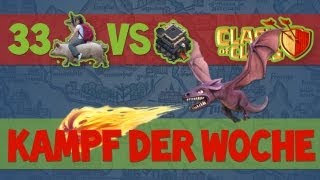 2 Kampf der Woche  33 Schweinereiter VS Rathaus 9 I Clash of Clans [upl. by Kroy]