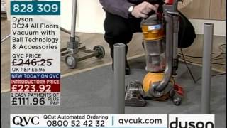 Dyson DC24 All Floors Upright Vacuum Cleaner Demonstration QVC UK [upl. by Hernardo]