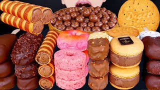 ASMR GODIVA MAGNUM CHOCOLATE ICE CREAM DOUGHNUTS NUTELLA LOTUS DESSERT MUKBANG 먹방 咀嚼音 EATING SOUNDS [upl. by Rudd522]