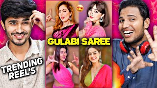 Gulabi Saree Ani Lali Lal Lal Instagram Trending Reels Reaction 😍🔥  gulabisadi V2funreacts [upl. by Hailey830]