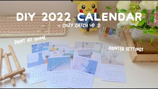 How to make desk calendars at home 🖨 printer settings using Canon Pixma 🌼 sticker business vlog [upl. by Gower]