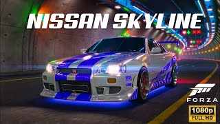 Nissan Skyline R34 GTR Night POV Drive  Forza Horizon 5 nissanskyline [upl. by Anselme]