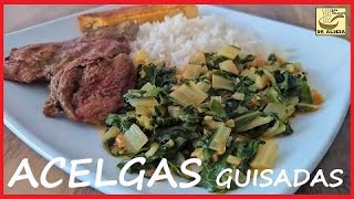 ACELGAS GUISADAS EN LECHE  RECETAS COLOMBIANAS [upl. by Ahsad]