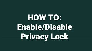 igoohome Smart Deadbolt 02 How Tos  EnableDisable Privacy Lock [upl. by Johppah413]