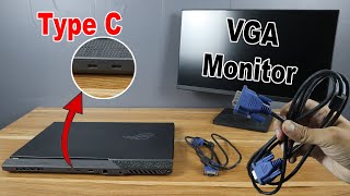 How to Connect Type C Laptop to VGA Monitor [upl. by Ratna]