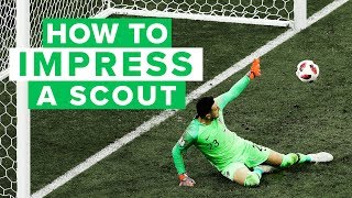 How to impress a goalkeeper talent scout  Tips to becoming a pro football player [upl. by Etterual]