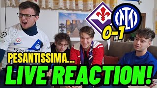 VITTORIA SCUDETTO😱  FIORENTINAINTER 01  LIVE REACTION  I FRATELLI DEL CALCIO [upl. by Anialram]