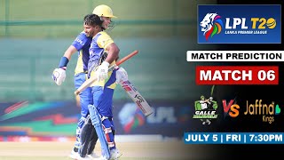 Galle Marvels vs Jaffna Kings match prediction  GM vs JK Match Prediction  LPL 2024 [upl. by Sholes]