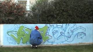 graffiti sur mur by SPANE 34  Bombing full colors  tag art FREESTYLE [upl. by Kanya868]