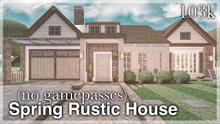 Bloxburg  Spring Rustic House Speedbuild no gamepasses [upl. by Cunningham69]