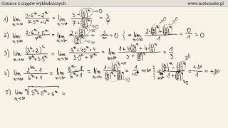 Granice z ciągów wykładniczych [upl. by Troy]