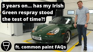 How has my Porsche Irish green respray fared after 3 years and 30k miles PAINT FAQ [upl. by Ettenajna]