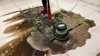 Heavy flood damaged carpet cleaning satisfying ASMR [upl. by Htnamas]