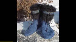 Felted Slipper Boots Pattern from Recycled Sweaters [upl. by Ninetta897]