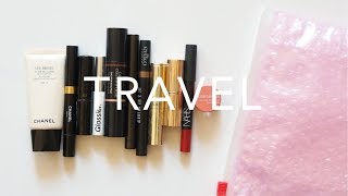 Travel Makeup Bag  Minimal Multitasking Essentials and Routine [upl. by Adidnac]