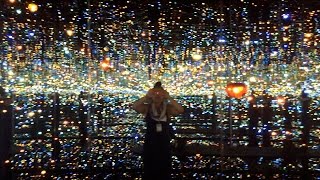 Sneak peek inside Yayoi Kusamas Infinity Mirrored Room [upl. by Yerffoj]