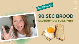 Brood in 90 seconden gemaakt  vrij van gluten en suikers  low carb [upl. by Ecnadnac501]