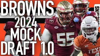 THE FIRST BROWNS MOCK DRAFT OF 2024 [upl. by Eissel691]