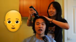 shaving my brothers head BALD [upl. by Epolenep726]