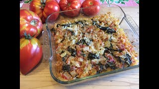 GRATIN de BLETTES à la SAUCE TOMATE 🍅 maison En direct du potager [upl. by Abigale867]