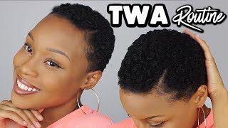 Styling My 4C TWAShort Natural Hair  QUICK amp EASY Routine [upl. by Inohs]